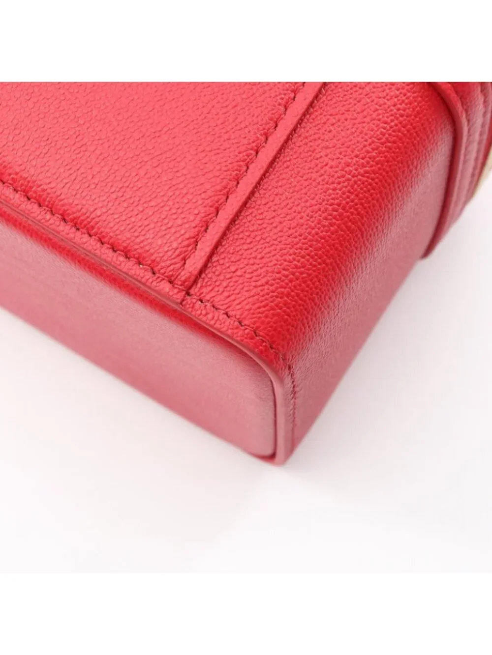 Bvlgari Handbag Serpenti Forever 2-Way Red Leather Vanity